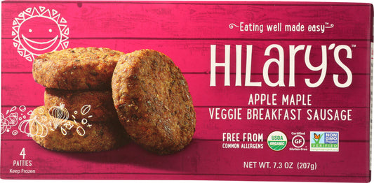 HILARYS EAT WELL: Apple Maple Veggie Sausage, 7.3 oz - Vending Business Solutions