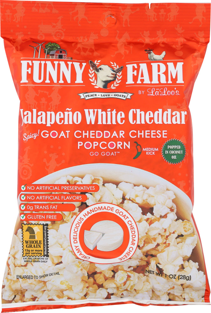 FUNNY FARMS: Jalapeño White Cheddar Popcorn, 1 oz - Vending Business Solutions
