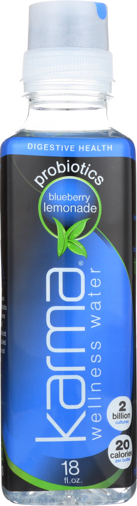 KARMA WELLNESS WATER: Probiotic Blueberry Lemonade beverage, 18 oz - Vending Business Solutions