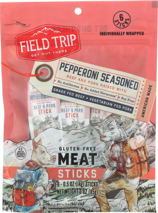 FIELDTRIP: Stick Pepperoni 6 PC, 3 oz - Vending Business Solutions