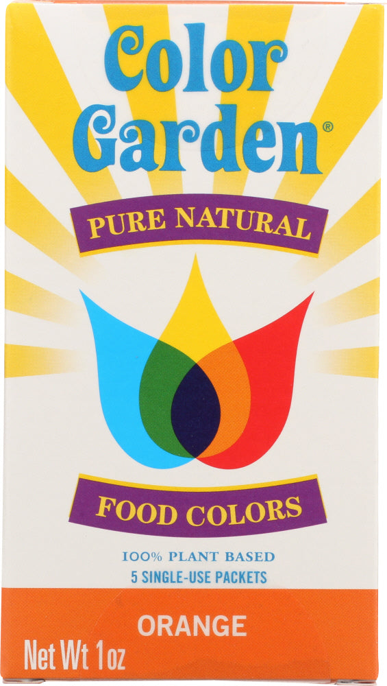 COLOR GARDEN: Pure Natural Food Color Orange 5pc, 1 oz - Vending Business Solutions