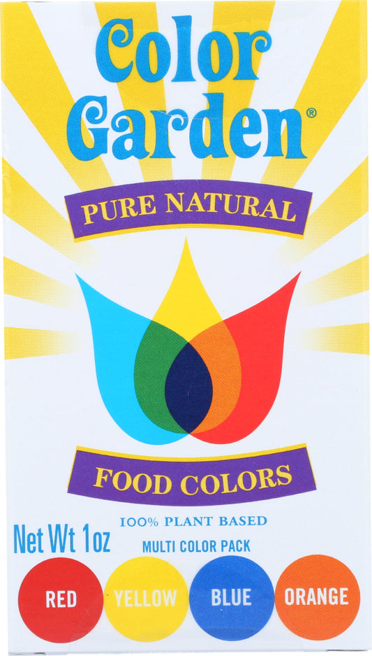 COLOR GARDEN: Pure Natural Food Color Single Box 4 Colors, 1 oz - Vending Business Solutions