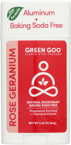 GREEN GOO: Deodorant Rose Geranium, 2.25 oz - Vending Business Solutions