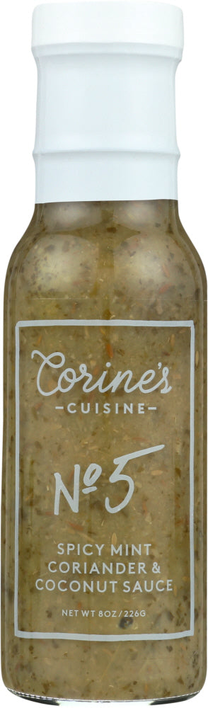 CORINES CUISINE: Sauce No. 5 Spicy Mint Coriander & Coconut Sauce, 8 oz - Vending Business Solutions