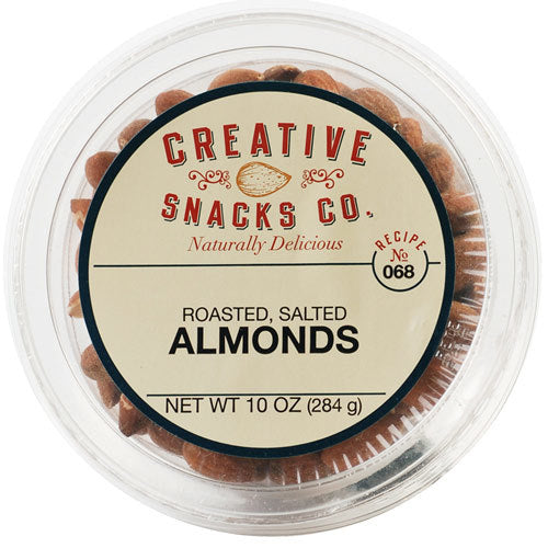 CREATIVE SNACK: Roasted Salted Almonds Cup, 10 oz - Vending Business Solutions