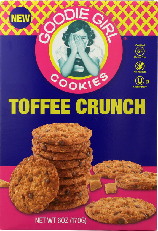 GOODIE GIRL: Cookies Toffee Crunch Gluten Free, 6 oz - Vending Business Solutions