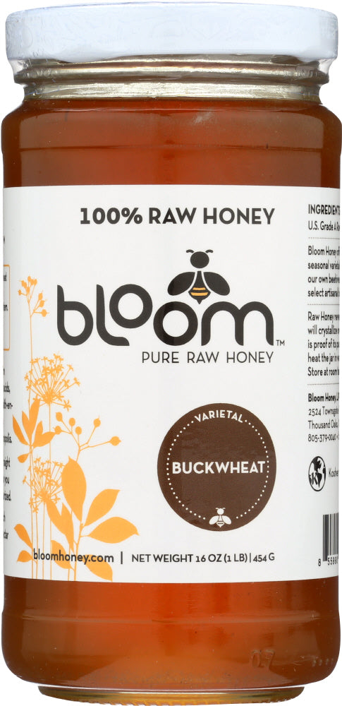 BLOOM HONEY: California Buckwheat Honey Raw, 16 oz - Vending Business Solutions