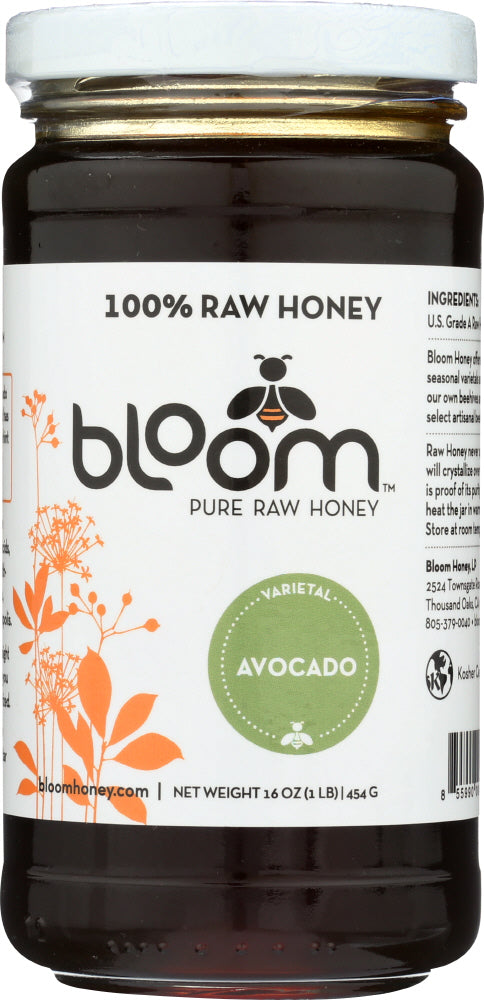 BLOOM HONEY: Raw Avocado Honey, 16 oz - Vending Business Solutions
