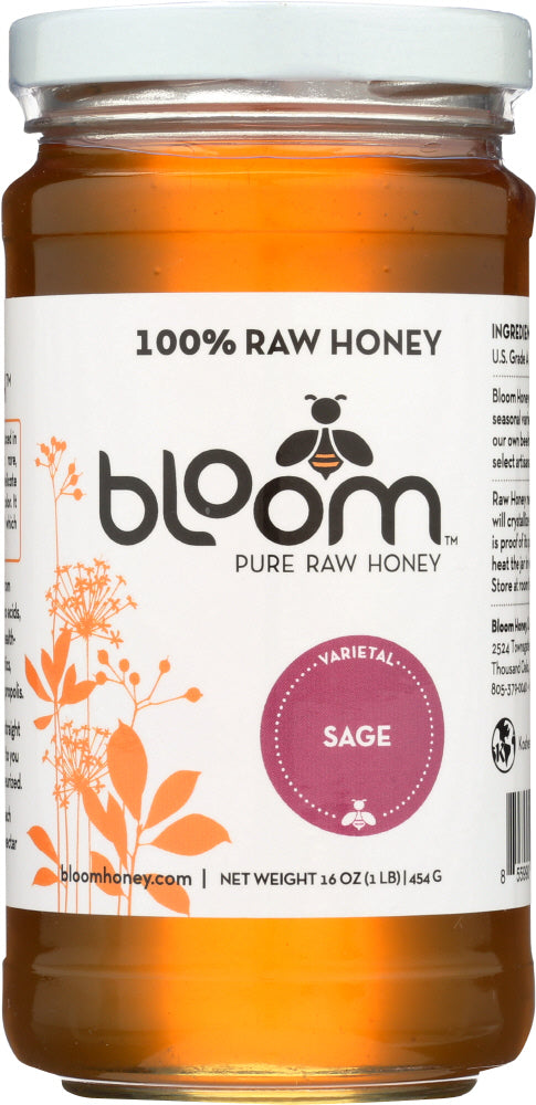 BLOOM HONEY: Raw California Sage Honey, 16 oz - Vending Business Solutions