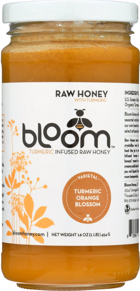 BLOOM HONEY: Turmeric Infused Orange Blossom Honey, 16 oz - Vending Business Solutions