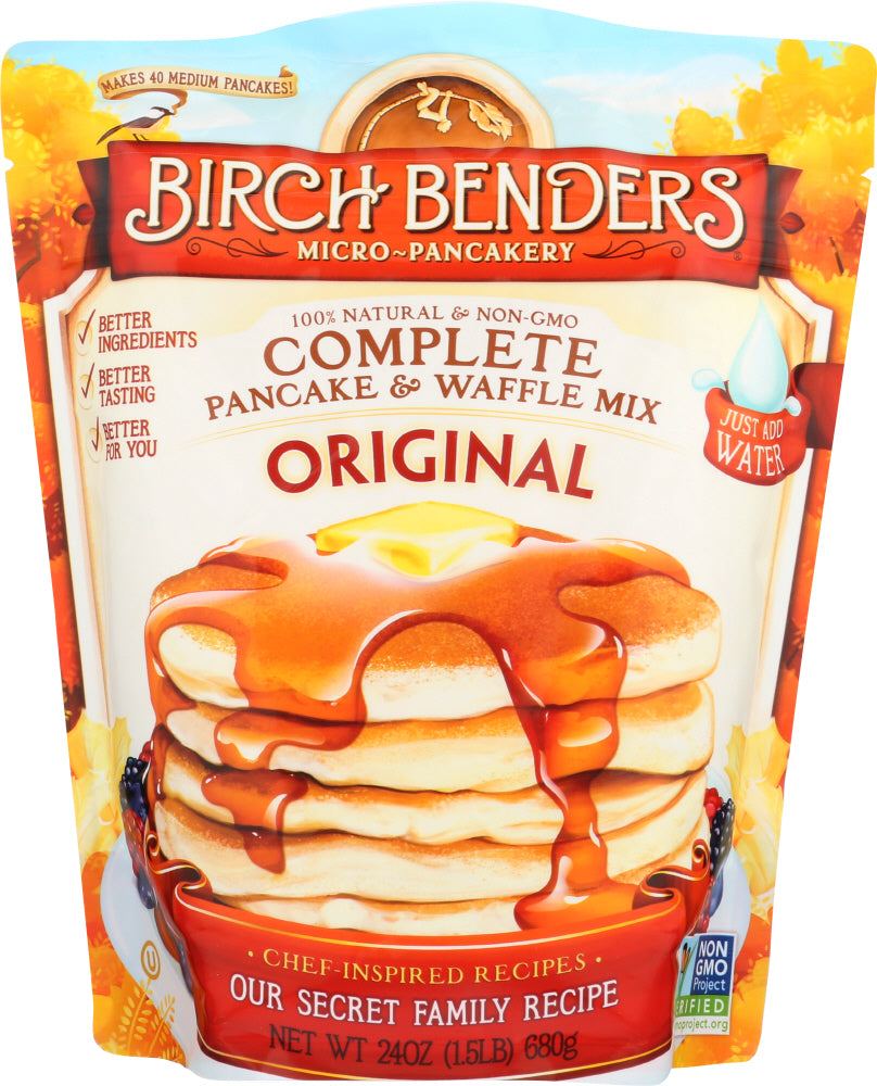 BIRCH BENDERS: Pancake Waffle Mix Original, 24 oz - Vending Business Solutions