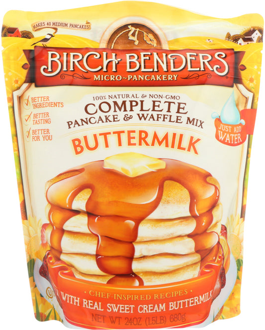 BIRCH BENDERS: Pancake Waffle Mix Buttermilk, 24 oz - Vending Business Solutions