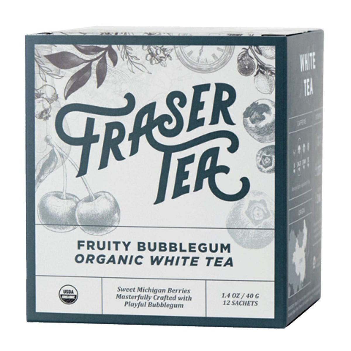 FRASER TEA: Tea Fruit Bubblegum White Organic, 1.4 oz - Vending Business Solutions