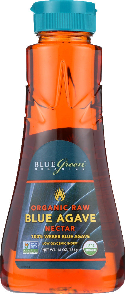 BLUE GREEN ORGANICS: Agave Blue Nectar Raw, 16 oz - Vending Business Solutions