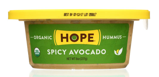 HOPE FOODS: Organic Spicy Avocado Hummus, 8 oz - Vending Business Solutions