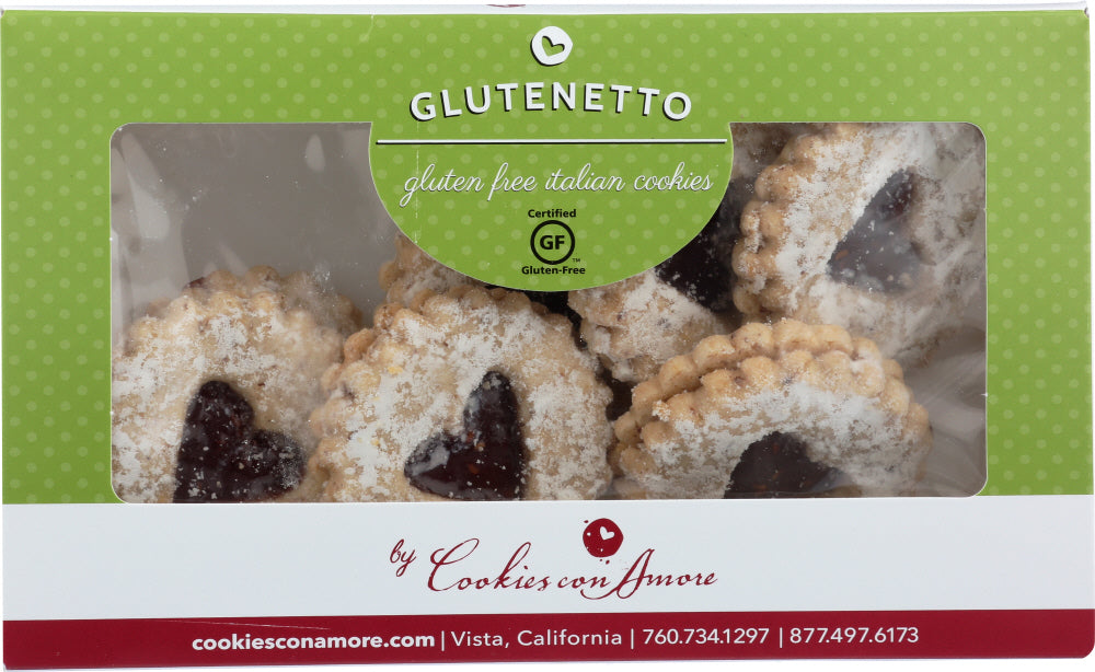 GLUTENETTO: Gluten Free Raspberry Linzer, 6 oz - Vending Business Solutions
