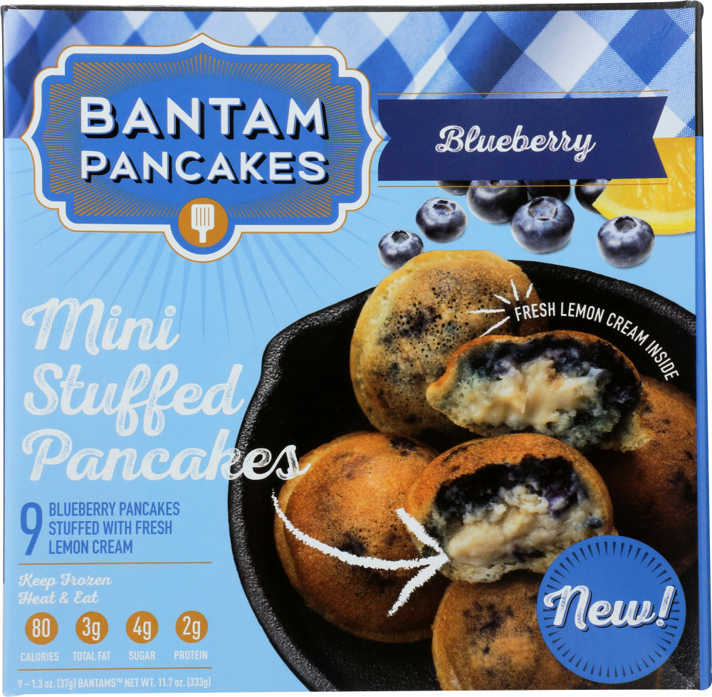 BANTAM PANCAKES: Blueberry Mini Stuffed Pancakes, 11.7 oz - Vending Business Solutions