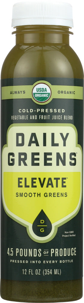 DRINK DAILY GREENS: Elevate Smooth Greens Cold Pressed, 12 fl oz - Vending Business Solutions