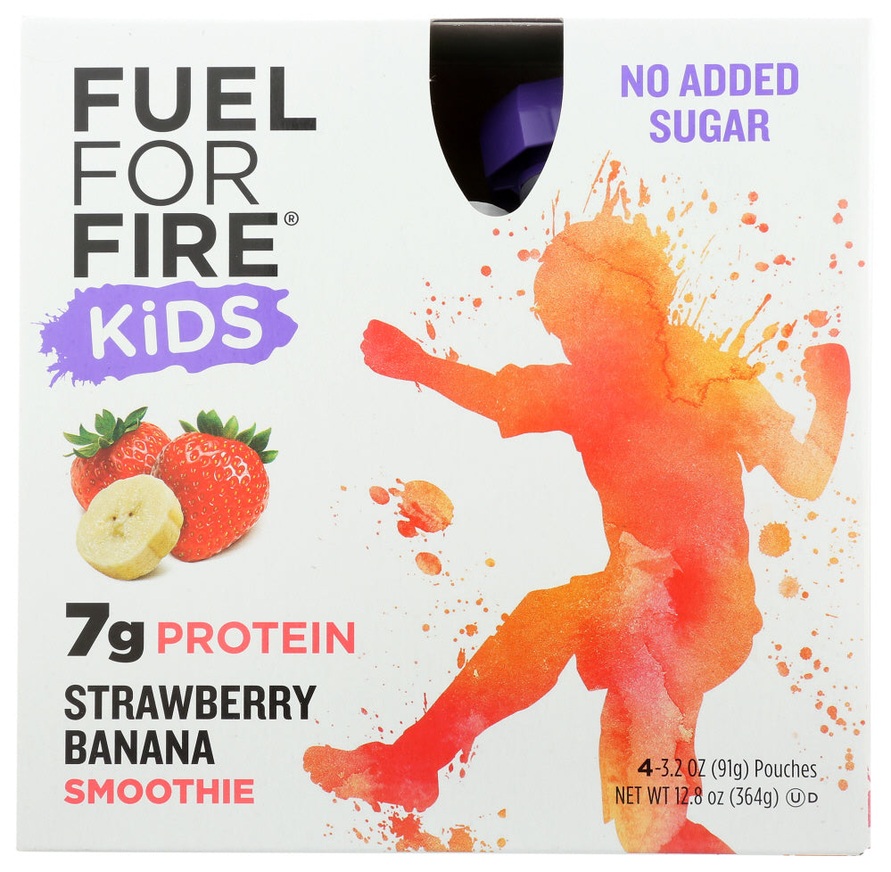 FUEL FOR FIRE: Kids Strawberry Banana Smoothie 4 Pack, 12.80 oz - Vending Business Solutions