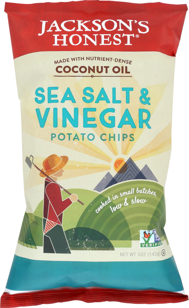 JACKSON'S HONEST: Sea Salt & Vinegar Potato Chips, 5 Oz - Vending Business Solutions