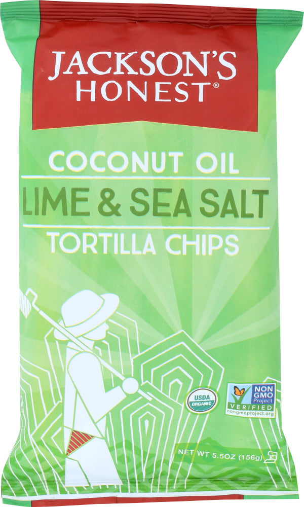 JACKSONS HONEST CHIPS: Chips Tortilla Lime Sea Salt Organic, 5.5 oz - Vending Business Solutions