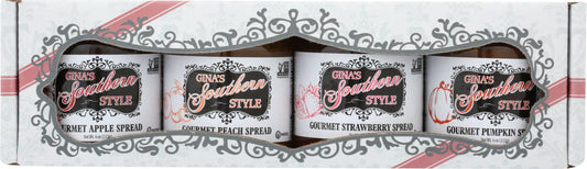 GINAS SOUTHERN STYLE: Gourmet Gift Set Fruit Spread 4 Count, 4 oz - Vending Business Solutions