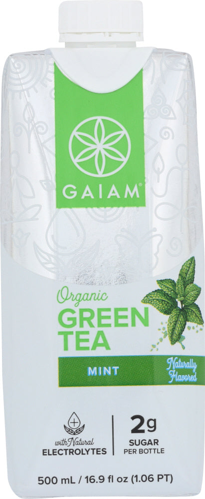 GAIAM: Tea Green RTD Mint Organic, 16.9 fo - Vending Business Solutions
