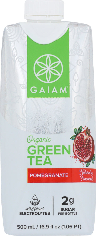 GAIAM: Tea Green RTD Pomegranate Organic, 16.9 fo - Vending Business Solutions