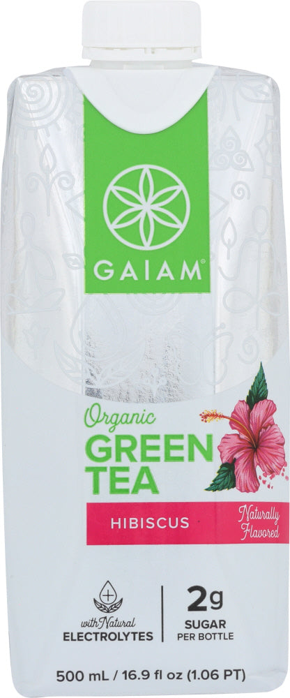 GAIAM: Tea Green RTD Hibiscus Organic, 16.9 fo - Vending Business Solutions