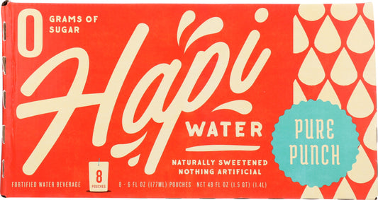 HAPI DRINKS: Water Fruit Punch Hapi, 8 pk - Vending Business Solutions