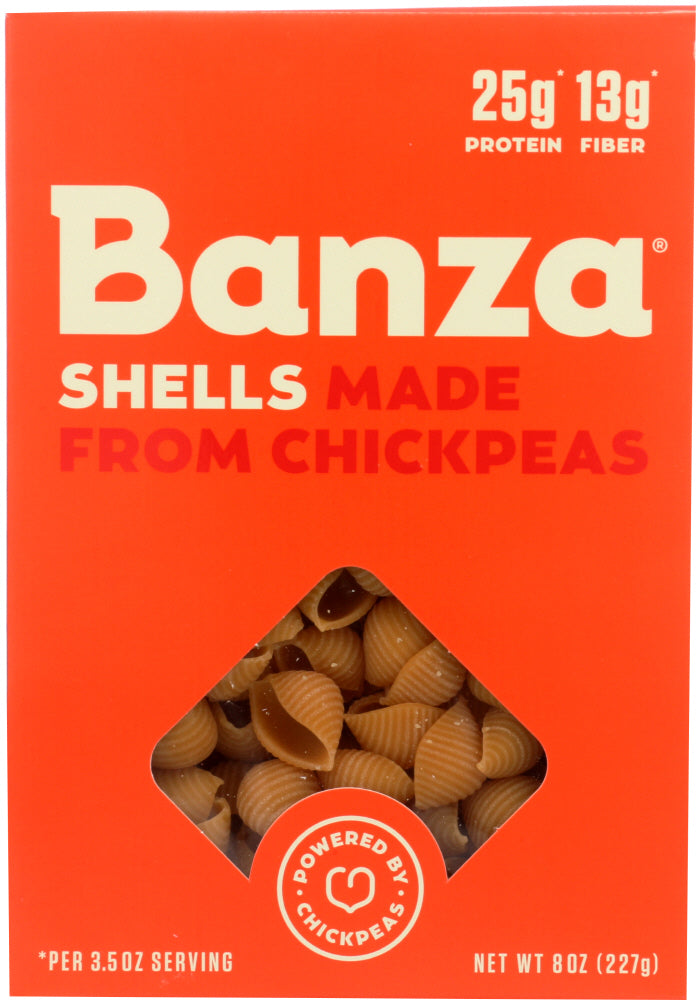 BANZA: Shells Chickpea Pasta, 8 oz - Vending Business Solutions