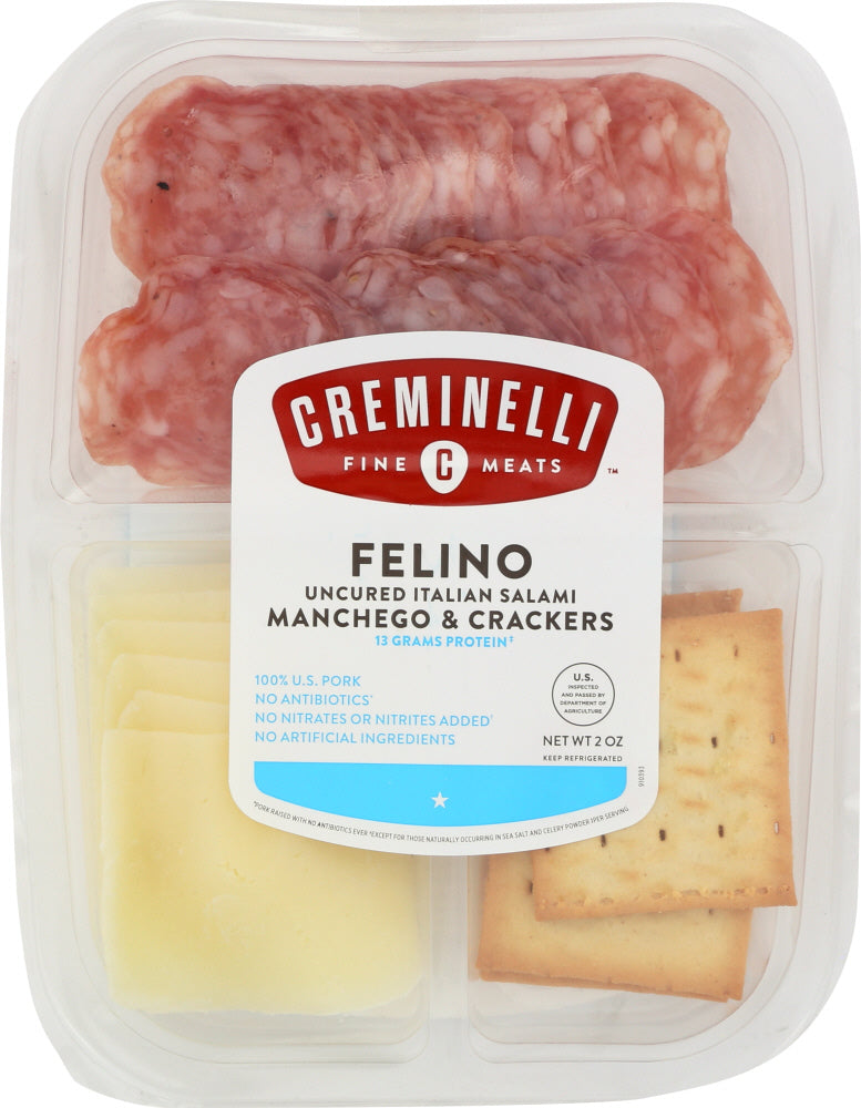 CREMINELLI FINE MEATS: Manchego & Crackers Felino Snack, 2 oz - Vending Business Solutions