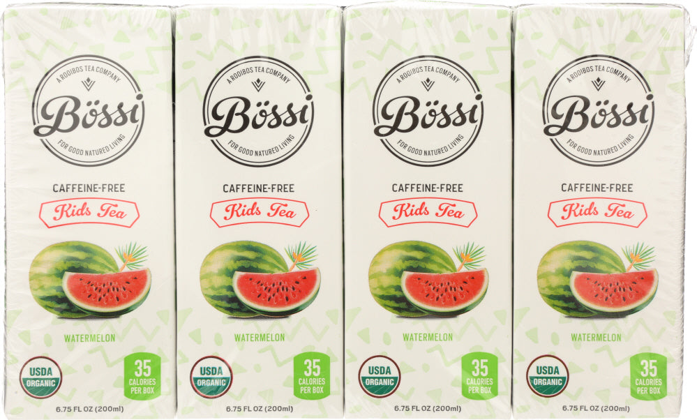 BOSSI: Caffeine Free Organic Kids Tea Watermelon 8 x 6.75 fl oz, 54 fo - Vending Business Solutions