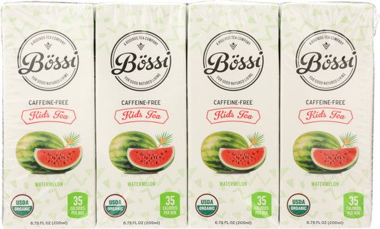 BOSSI: Caffeine Free Organic Kids Tea Watermelon 8 x 6.75 fl oz, 54 fo - Vending Business Solutions