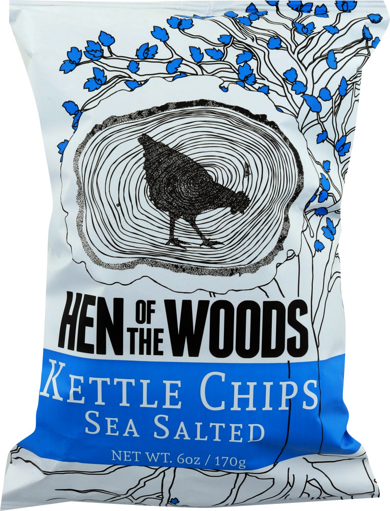 HEN OF THE WOODS: Chips Sea Salted, 6 oz - Vending Business Solutions