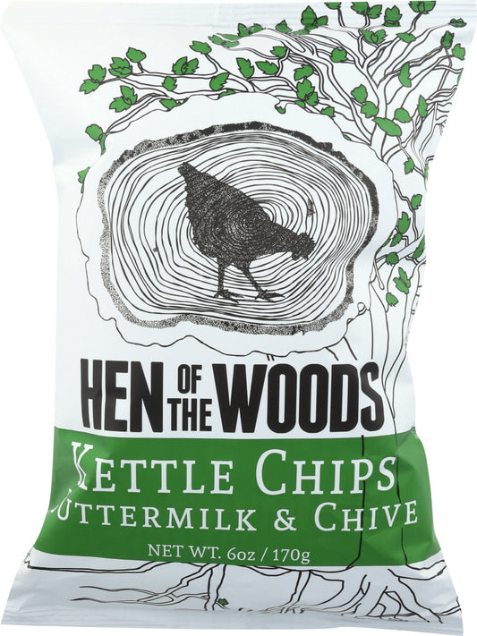 HEN OF THE WOODS: Chips Buttermilk And Chives, 6 oz - Vending Business Solutions