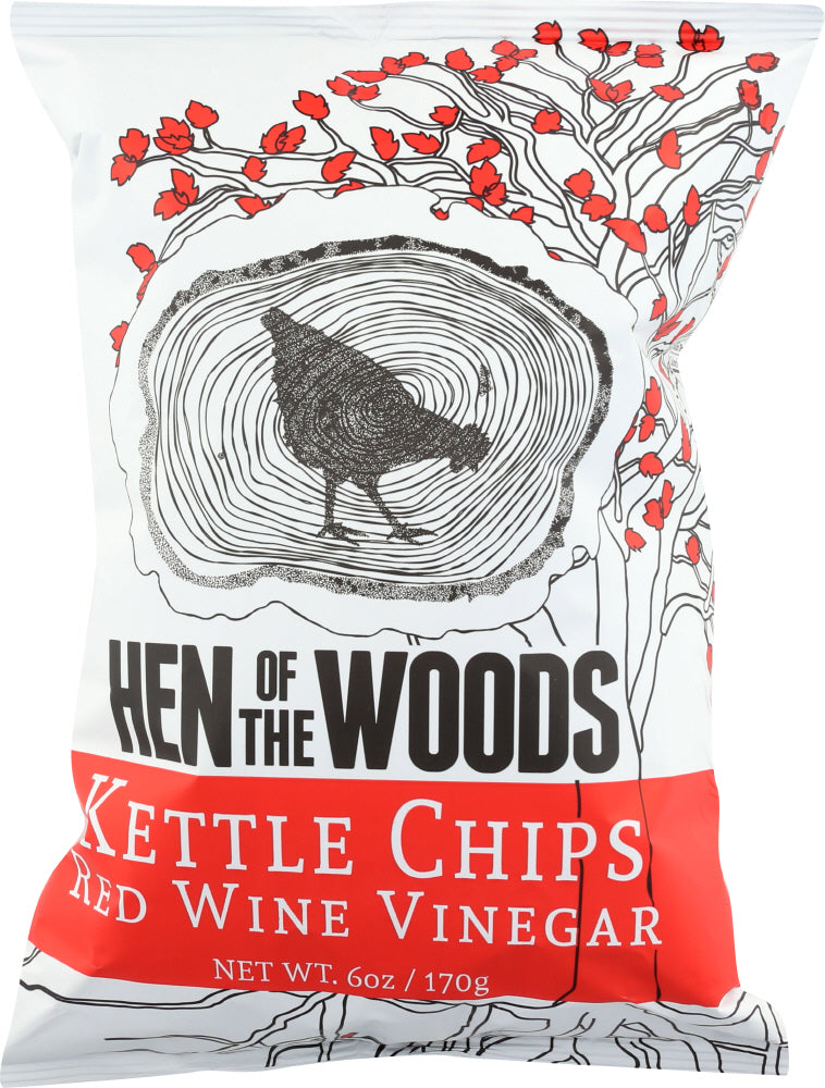 HEN OF THE WOODS: Kettle Chips Red Wine Vinegar, 6 oz - Vending Business Solutions