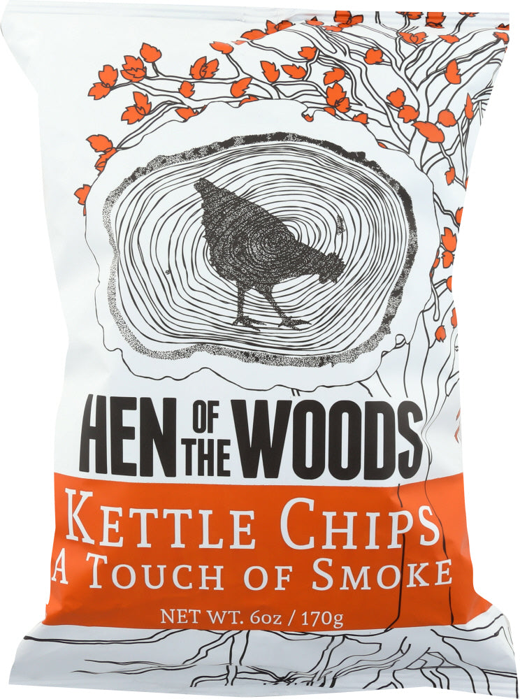 HEN OF THE WOODS: Chips A Touch Of Smoke, 6 oz - Vending Business Solutions