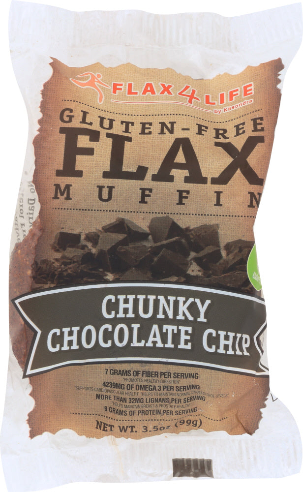 FLAX4LIFE: Gluten Free Flax Muffins Chunky Chocolate Chip Single, 3.5 oz - Vending Business Solutions