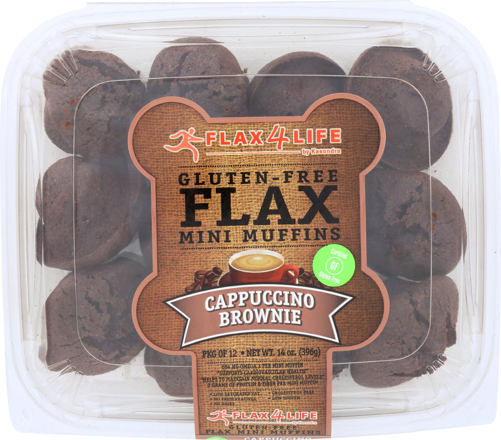 FLAX4LIFE: Frozen Cappuccino Brownies Flax Mini Muffins, 14 oz - Vending Business Solutions