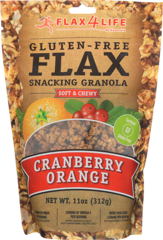 FLAX4LIFE: Granola Cranberry Orange Flax Gluten Free, 11 oz - Vending Business Solutions