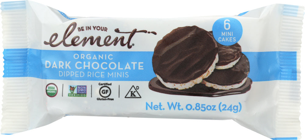 ELEMENT SNACKS: Organic Dark Chocolate Dipped Rice Minis, 0.85 oz - Vending Business Solutions