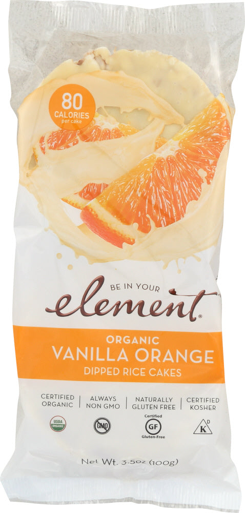 ELEMENT SNACKS: Vanilla Orange Dipped Rice Cakes, 3.5 oz - Vending Business Solutions