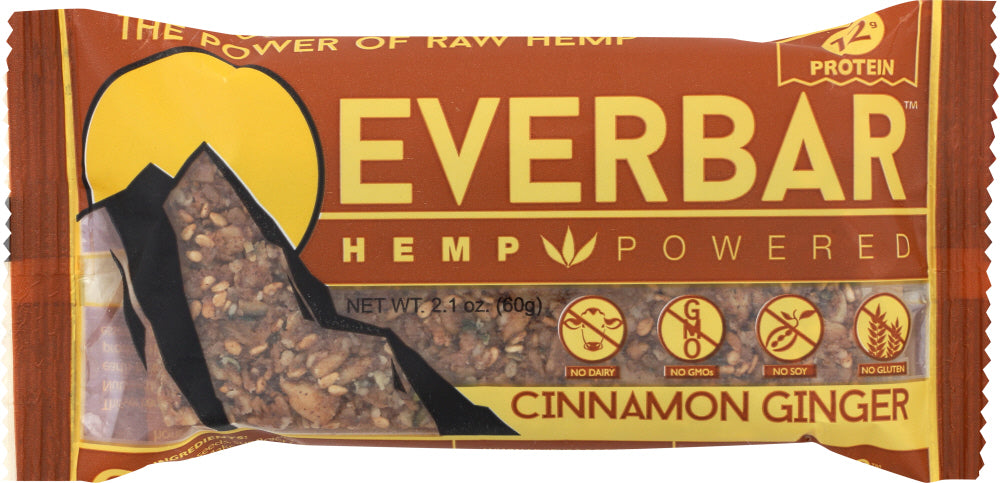 EVERBAR: Hemp Bar Cinnamon Ginger, 2.1 oz - Vending Business Solutions