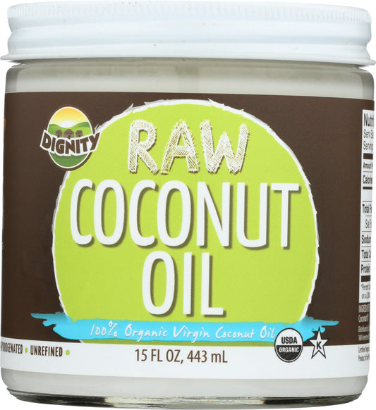 DIGNITY COCONUTS: Raw Coconut Oil Organic & Virgin, 15 oz - Vending Business Solutions