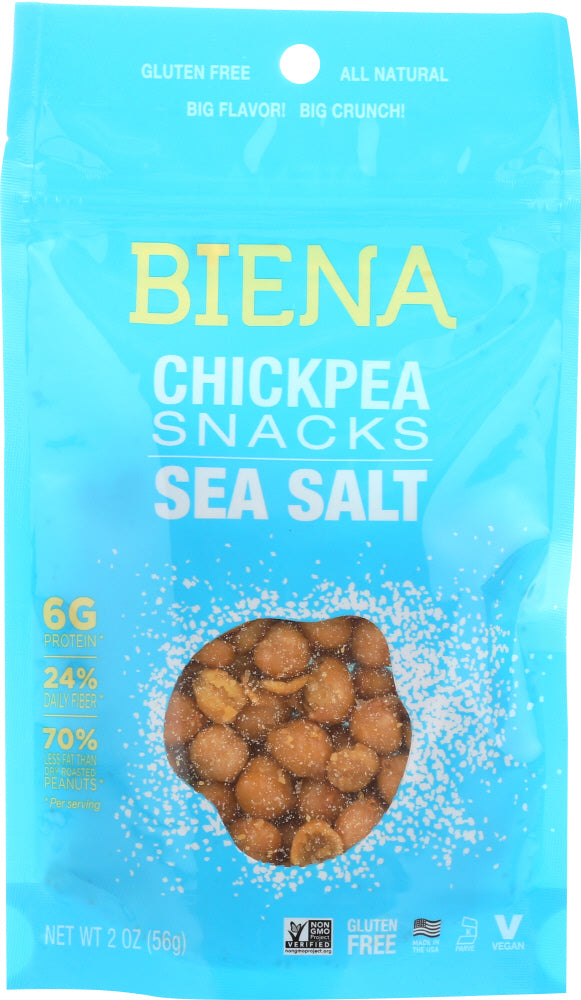 BIENA: Chickpea Snacks Sea Salt, 2 oz - Vending Business Solutions