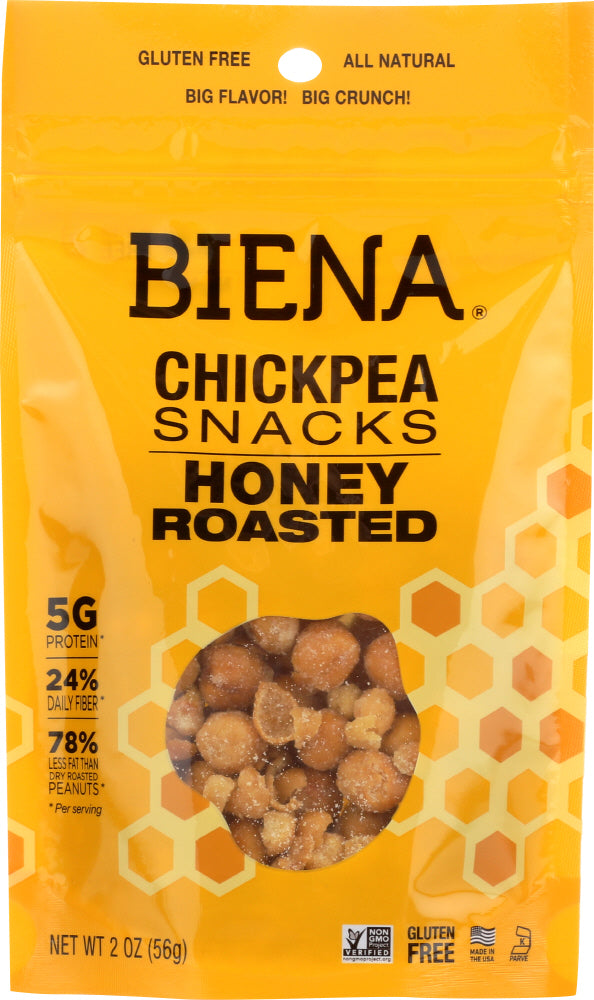 BIENA: Honey Roasted Chickpea Snacks, 2 oz - Vending Business Solutions