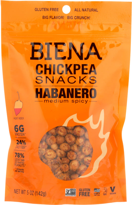 BIENA: Chickpea Snacks Habanero, 5 oz - Vending Business Solutions