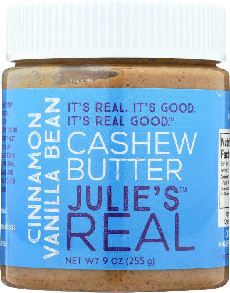 JULIES REAL: Cinnamon Vanilla Cashew Butter, 9 oz - Vending Business Solutions