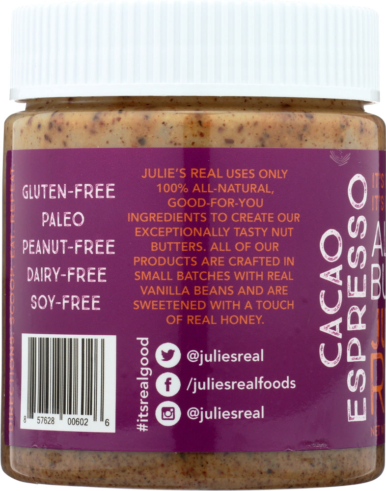 JULIES REAL: Cacao Espresso Almond Butter, 9 oz - Vending Business Solutions